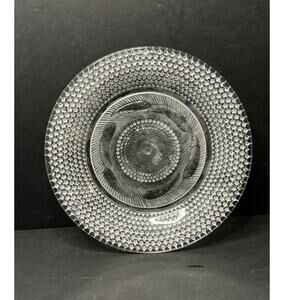 EAPG Pattern Star and Feather Glass Luncheon Plate 7 inch